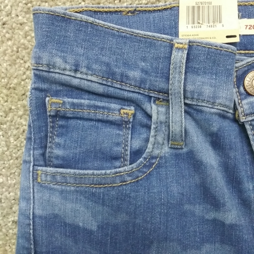 NWT Sz 0 Levi's 720 High Rise Super Skinny Jeans - Picture 6 of 13